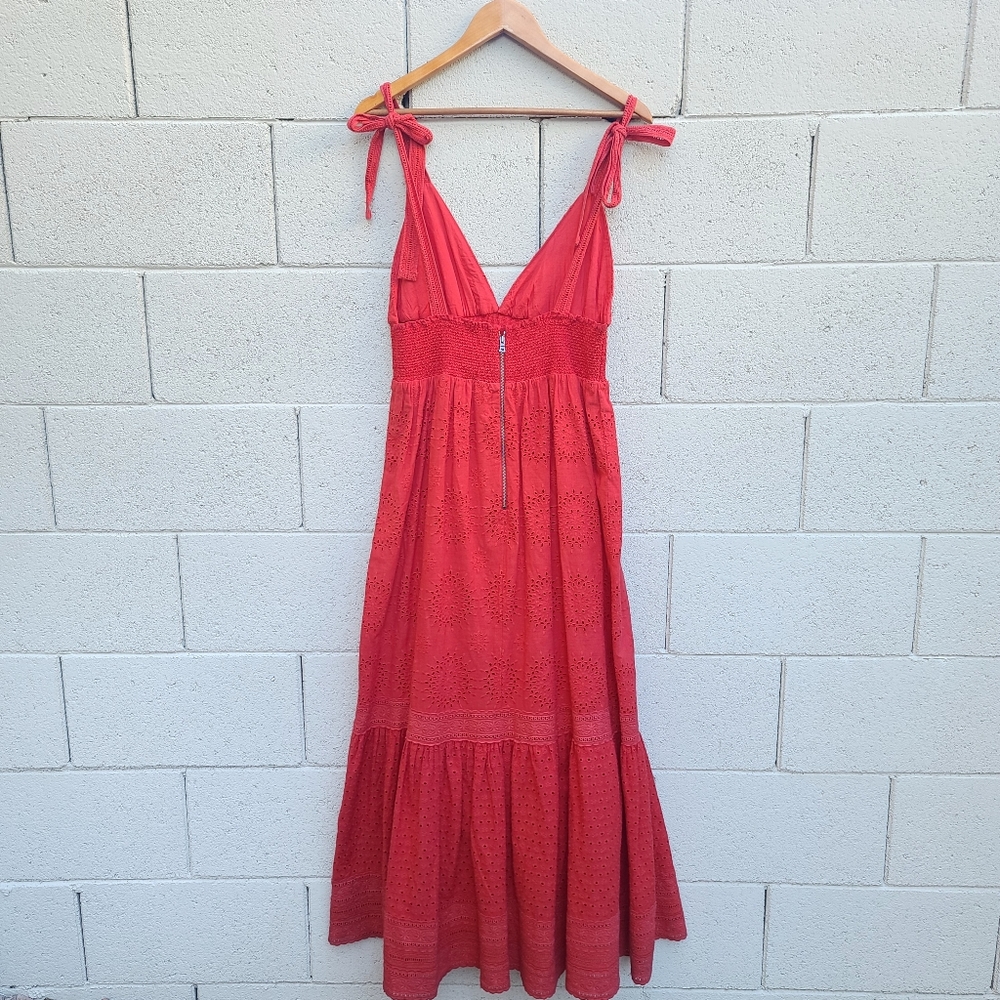 Alice + Olivia | Levine Broderie-Anglaise Cotton Linen Blend Maxi Dress NEW - Picture 12 of 16